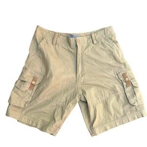 Rugged Exposure Mens Khaki Ripstop Cotton Cargo Shorts Tan Size 36 RN92066